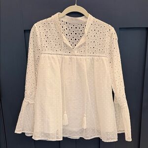 White Eyelet Blouse